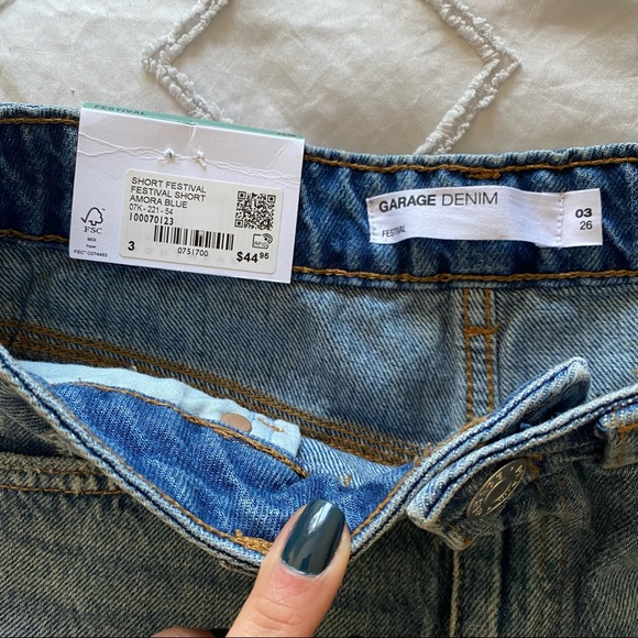 NWT garage denim festival shorts 3 - Picture 6 of 11